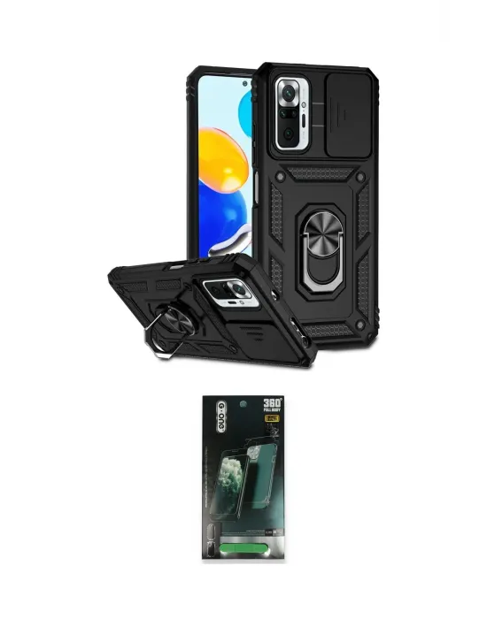 ieg™ Redmi Note 10 Pro Kılıf Ahenk Klasik - Şeffaf 360 Full Body Arka Koruyucu