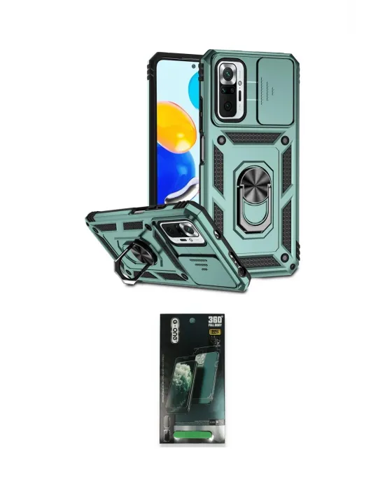 ieg™ Redmi Note 10 Pro Kılıf Ahenk Klasik - Şeffaf 360 Full Body Arka Koruyucu