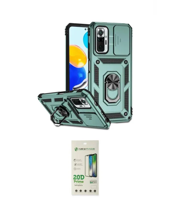 ieg™ Redmi Note 10 Pro Kılıf Ahenk Klasik - Siyah 20D Premium Cam Ekran Koruyucu