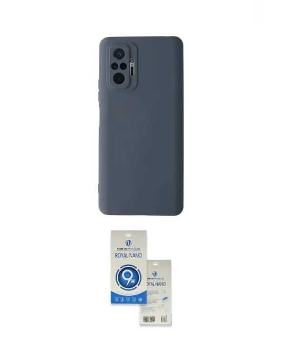 ieg™ Redmi Note 10 Pro Kılıf Ahenk Serisi - Şeffaf Royal Nano Ekran Koruyucu