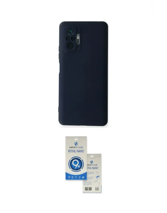 ieg™ Redmi Note 10 Pro Kılıf Ahenk Serisi - Şeffaf Royal Nano Ekran Koruyucu