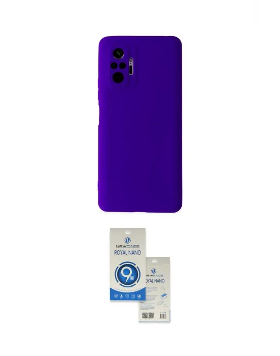 ieg™ Redmi Note 10 Pro Kılıf Ahenk Serisi - Şeffaf Royal Nano Ekran Koruyucu