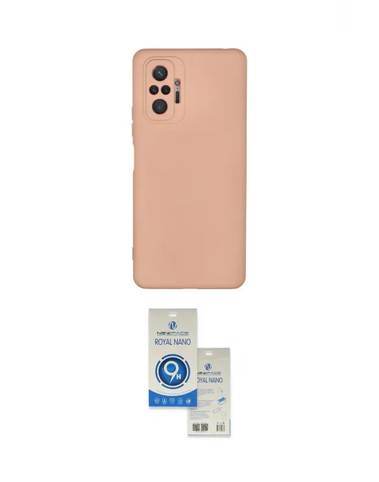 ieg™ Redmi Note 10 Pro Kılıf Ahenk Serisi - Şeffaf Royal Nano Ekran Koruyucu
