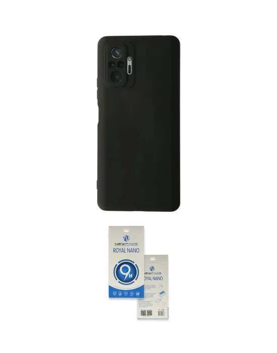 ieg™ Redmi Note 10 Pro Kılıf Ahenk Serisi - Şeffaf Royal Nano Ekran Koruyucu