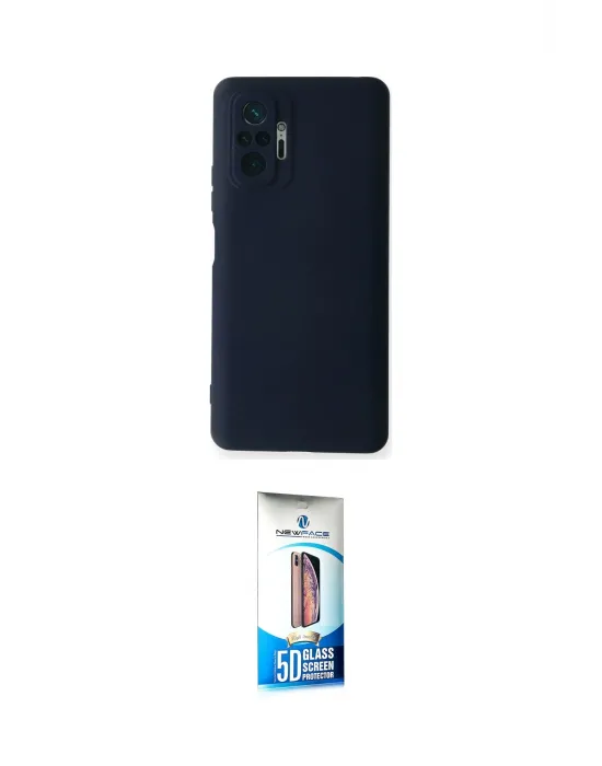 ieg™ Redmi Note 10 Pro Kılıf Ahenk Serisi - Siyah 5D Eko Cam Ekran Koruyucu