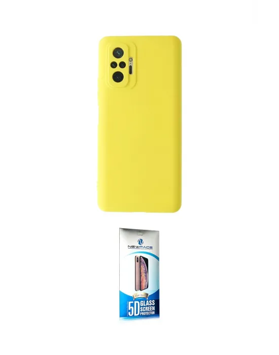 ieg™ Redmi Note 10 Pro Kılıf Ahenk Serisi - Siyah 5D Eko Cam Ekran Koruyucu