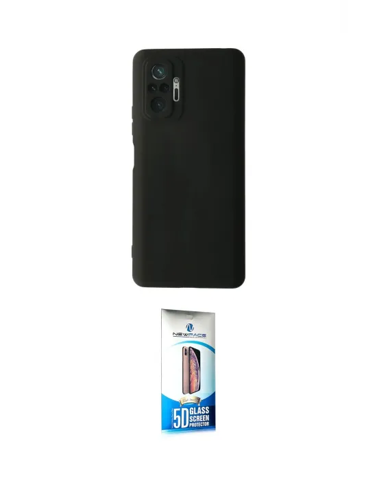 ieg™ Redmi Note 10 Pro Kılıf Ahenk Serisi - Siyah 5D Eko Cam Ekran Koruyucu