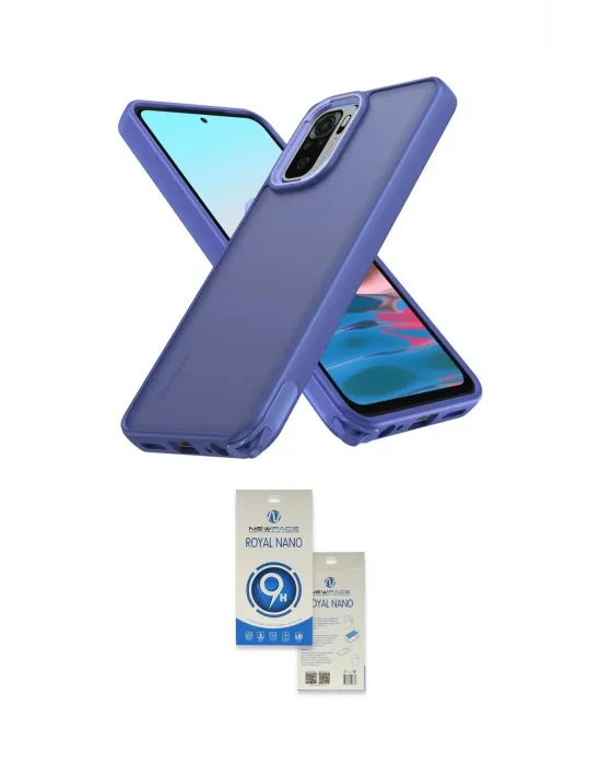 ieg™ Redmi Note 10 Pro Kılıf Atlas Form - Şeffaf Royal Nano Ekran Koruyucu