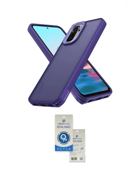 ieg™ Redmi Note 10 Pro Kılıf Atlas Form - Şeffaf Royal Nano Ekran Koruyucu