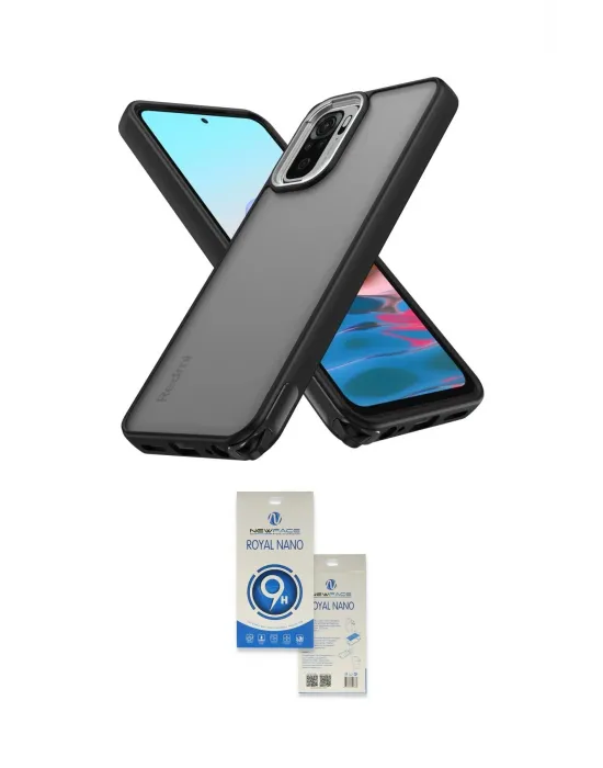 ieg™ Redmi Note 10 Pro Kılıf Atlas Form - Şeffaf Royal Nano Ekran Koruyucu