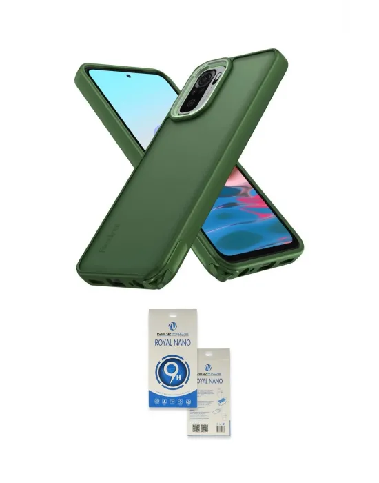 ieg™ Redmi Note 10 Pro Kılıf Atlas Form - Şeffaf Royal Nano Ekran Koruyucu