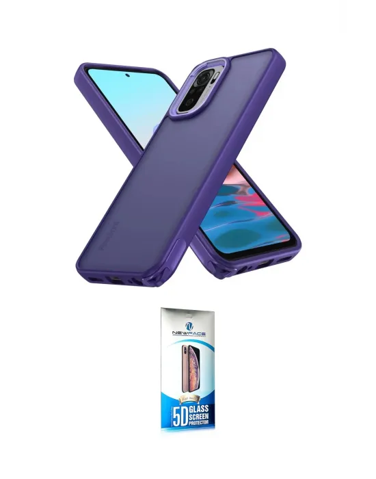 ieg™ Redmi Note 10 Pro Kılıf Atlas Form - Siyah 5D Eko Cam Ekran Koruyucu