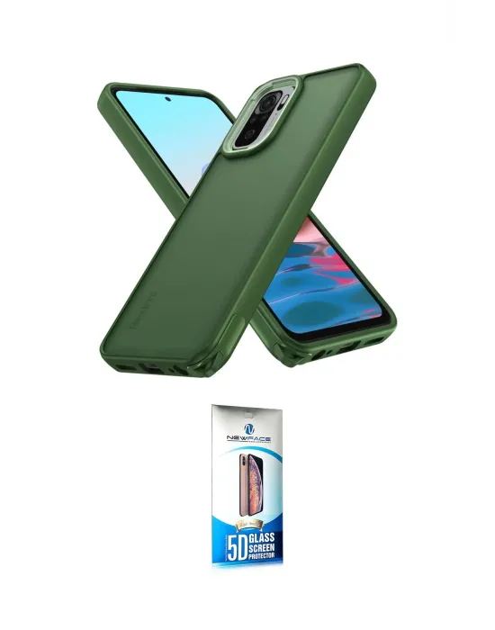 ieg™ Redmi Note 10 Pro Kılıf Atlas Form - Siyah 5D Eko Cam Ekran Koruyucu