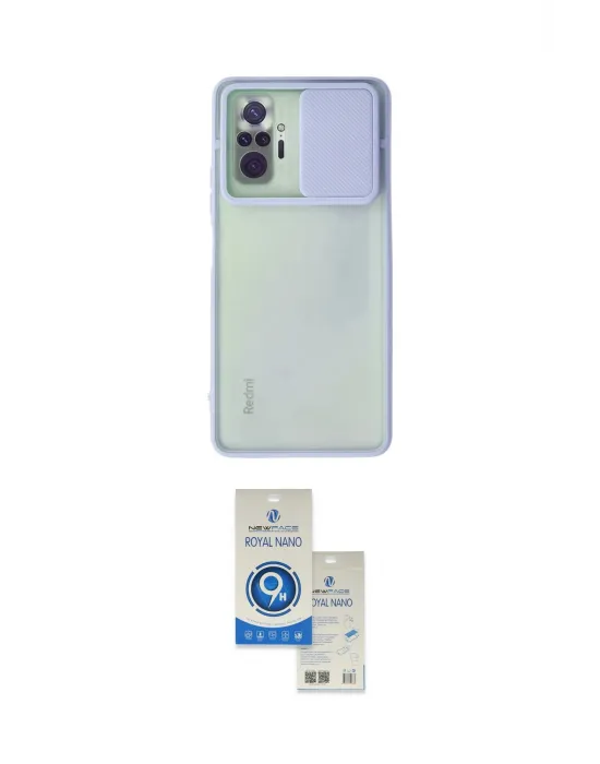 ieg™ Redmi Note 10 Pro Kılıf Vadi Çizgi - Şeffaf Royal Nano Ekran Koruyucu