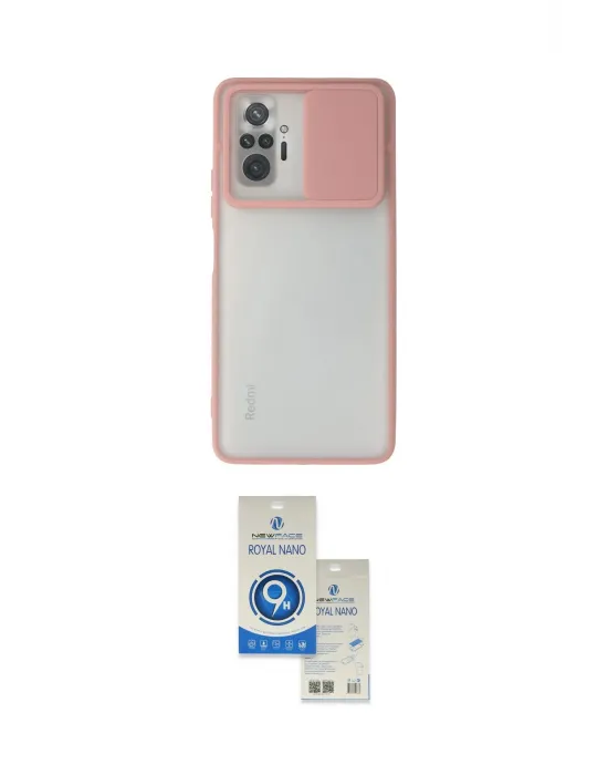 ieg™ Redmi Note 10 Pro Kılıf Vadi Çizgi - Şeffaf Royal Nano Ekran Koruyucu