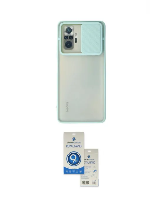 ieg™ Redmi Note 10 Pro Kılıf Vadi Çizgi - Şeffaf Royal Nano Ekran Koruyucu