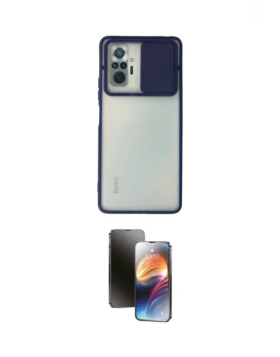 ieg™ Redmi Note 10 Pro Kılıf Vadi Çizgi - Siyah 3D Antistatik Mat Seramik Nano Ekran Koruyucu