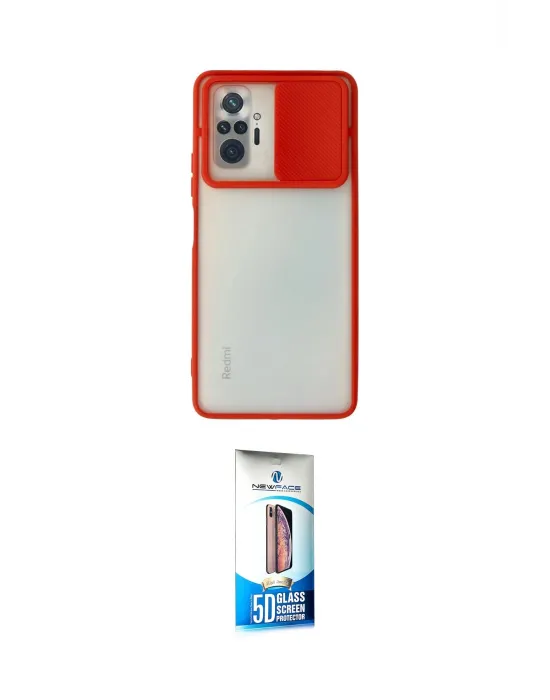 ieg™ Redmi Note 10 Pro Kılıf Vadi Çizgi - Siyah 5D Eko Cam Ekran Koruyucu