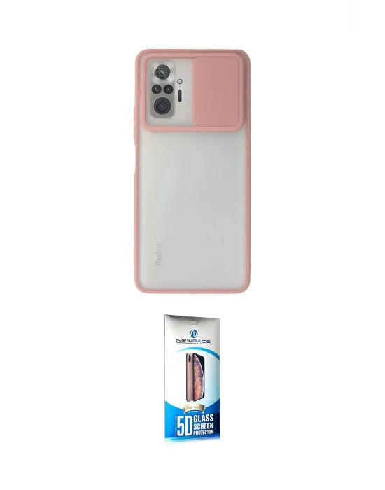 ieg™ Redmi Note 10 Pro Kılıf Vadi Çizgi - Siyah 5D Eko Cam Ekran Koruyucu