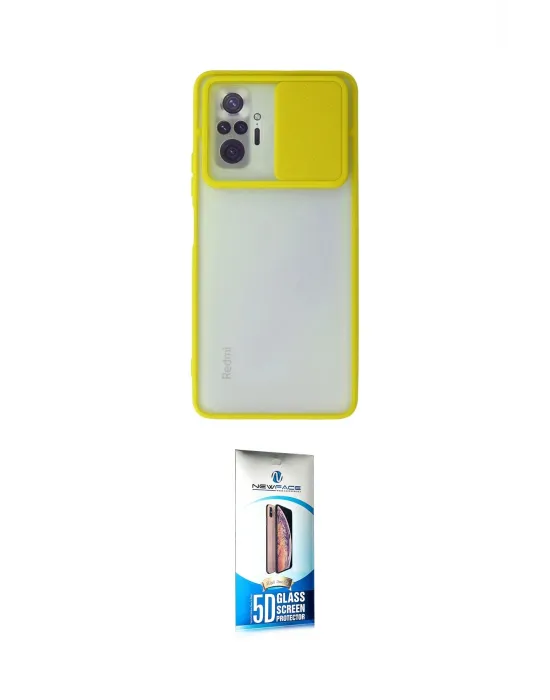 ieg™ Redmi Note 10 Pro Kılıf Vadi Çizgi - Siyah 5D Eko Cam Ekran Koruyucu