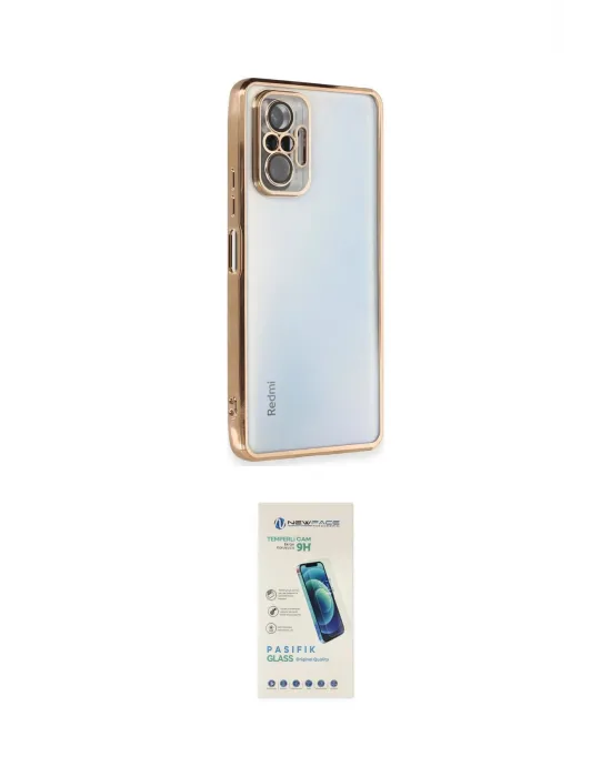 ieg™ Redmi Note 10 Pro Kılıf Vadi Minimal - Şeffaf Pasifik Cam Ekran Koruyucu