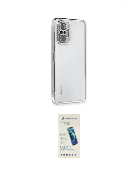 ieg™ Redmi Note 10 Pro Kılıf Vadi Minimal - Şeffaf Pasifik Cam Ekran Koruyucu