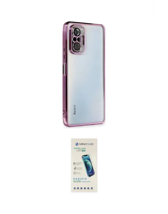 ieg™ Redmi Note 10 Pro Kılıf Vadi Minimal - Şeffaf Pasifik Cam Ekran Koruyucu