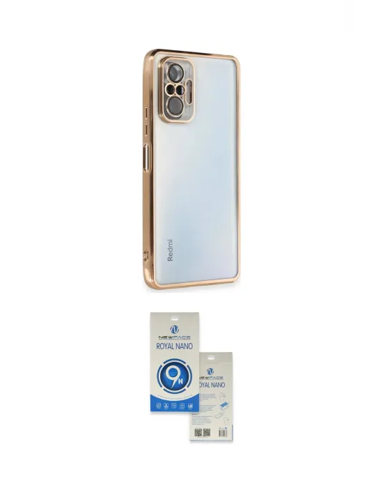 ieg™ Redmi Note 10 Pro Kılıf Vadi Minimal - Şeffaf Royal Nano Ekran Koruyucu