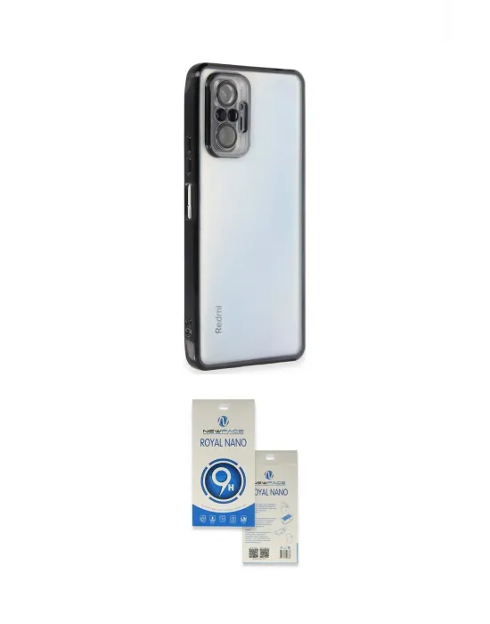 ieg™ Redmi Note 10 Pro Kılıf Vadi Minimal - Şeffaf Royal Nano Ekran Koruyucu