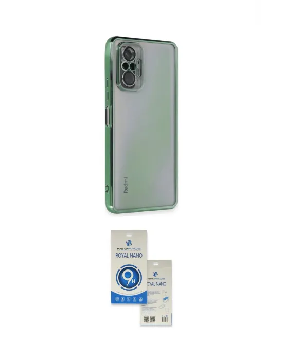 ieg™ Redmi Note 10 Pro Kılıf Vadi Minimal - Şeffaf Royal Nano Ekran Koruyucu