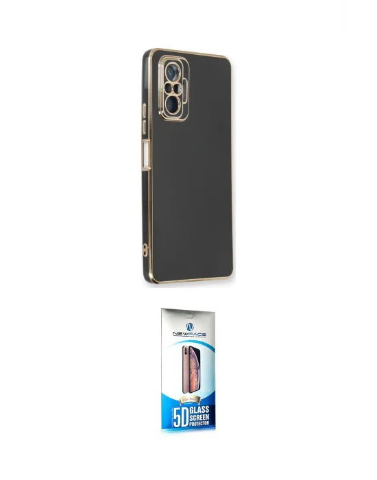 ieg™ Redmi Note 10 Pro Kılıf Yankı Serisi - Siyah 5D Eko Cam Ekran Koruyucu