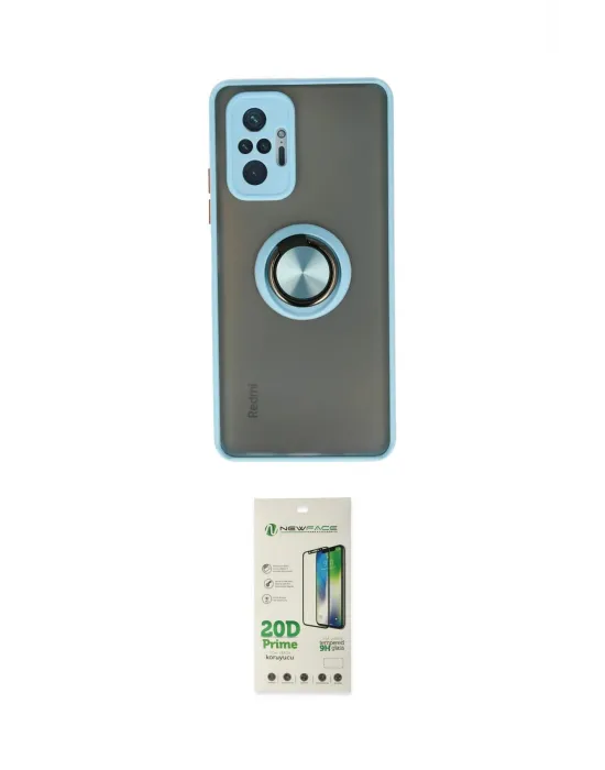ieg™ Redmi Note 10 Pro Kılıf Yörünge Çizgi - Siyah 20D Premium Cam Ekran Koruyucu