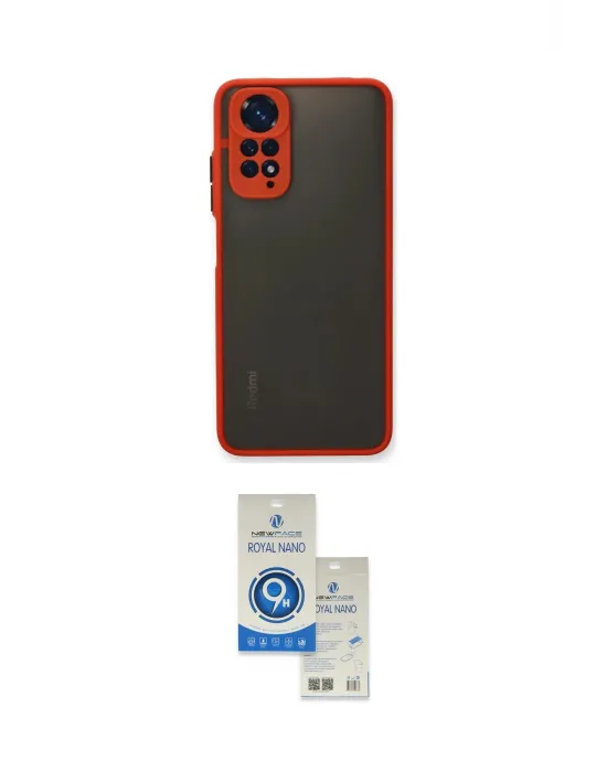 ieg™ Redmi Note 11 Kılıf Ahenk Çizgi Serisi - Şeffaf Royal Nano Ekran Koruyucu