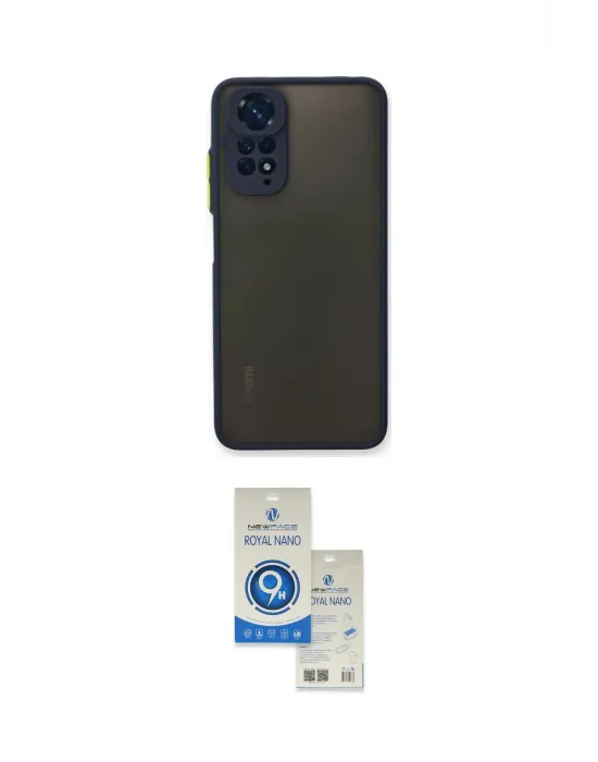 ieg™ Redmi Note 11 Kılıf Ahenk Çizgi Serisi - Şeffaf Royal Nano Ekran Koruyucu