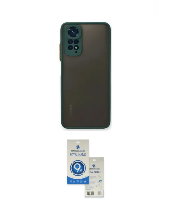 ieg™ Redmi Note 11 Kılıf Ahenk Çizgi Serisi - Şeffaf Royal Nano Ekran Koruyucu