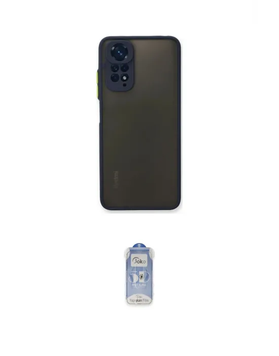 ieg™ Redmi Note 11 Kılıf Ahenk Çizgi Serisi - Siyah Joko Magic 5D Cam
