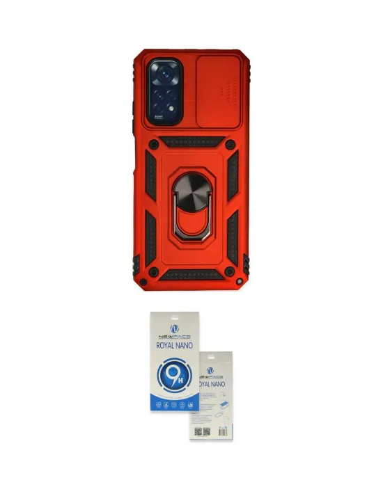 ieg™ Redmi Note 11 Kılıf Ahenk Klasik - Şeffaf Royal Nano Ekran Koruyucu