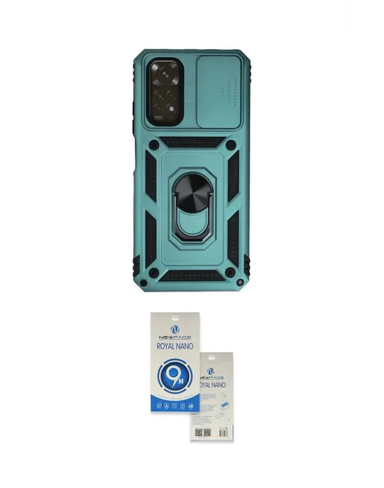 ieg™ Redmi Note 11 Kılıf Ahenk Klasik - Şeffaf Royal Nano Ekran Koruyucu