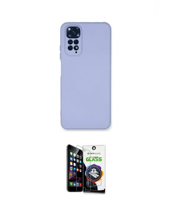 ieg™ Redmi Note 11 Kılıf Ahenk Serisi - Şeffaf Temperli Cam Ekran Koruyucu