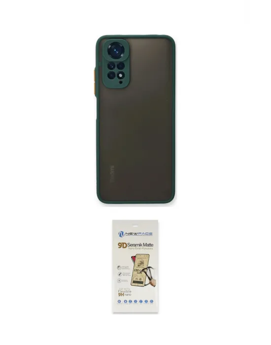 ieg™ Redmi Note 11 Pro Kılıf Ahenk Çizgi Serisi - Siyah Mat Seramik Nano Ekran Koruyucu