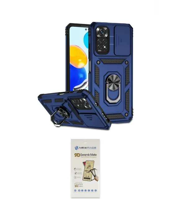 ieg™ Redmi Note 11 Pro Kılıf Ahenk Klasik - Siyah Mat Seramik Nano Ekran Koruyucu