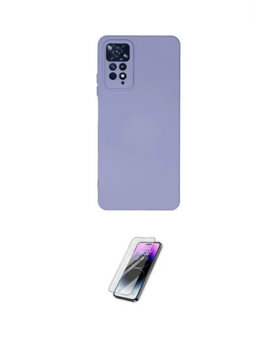 ieg™ Redmi Note 11 Pro Kılıf Ahenk Serisi - Şeffaf Pasifik Cam Ekran Koruyucu