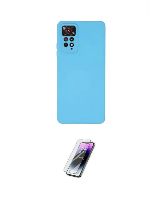 ieg™ Redmi Note 11 Pro Kılıf Ahenk Serisi - Şeffaf Pasifik Cam Ekran Koruyucu
