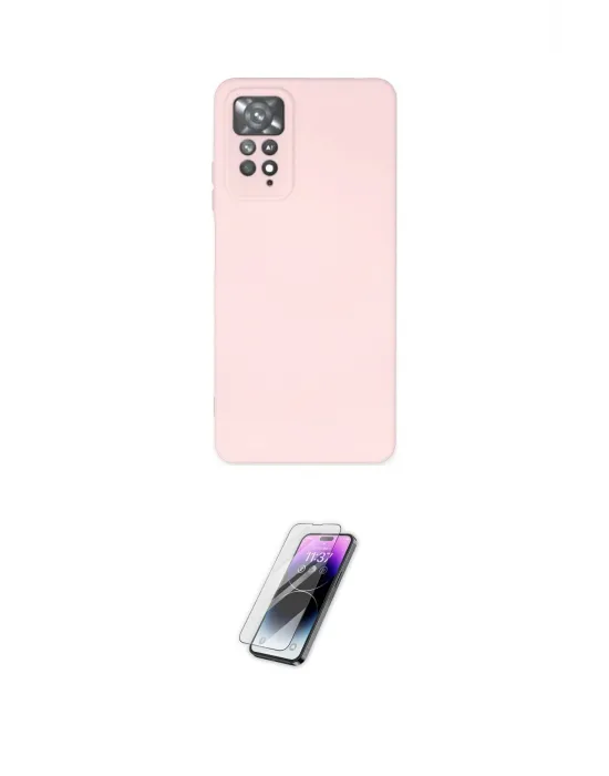 ieg™ Redmi Note 11 Pro Kılıf Ahenk Serisi - Şeffaf Pasifik Cam Ekran Koruyucu