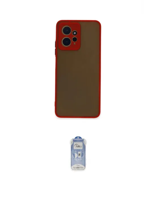 ieg™ Redmi Note 12 4G Kılıf Ahenk Çizgi Serisi - Siyah Joko Magic 5D Cam