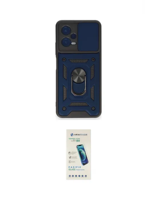 ieg™ Redmi Note 12 4G Kılıf Ahenk Klasik - Şeffaf Pasifik Cam Ekran Koruyucu