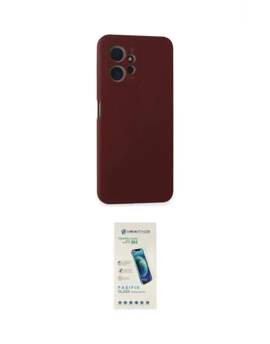 ieg™ Redmi Note 12 4G Kılıf Ahenk Serisi - Şeffaf Pasifik Cam Ekran Koruyucu