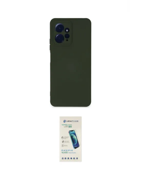 ieg™ Redmi Note 12 4G Kılıf Ahenk Serisi - Şeffaf Pasifik Cam Ekran Koruyucu