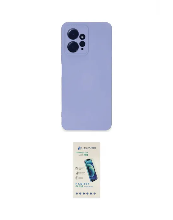 ieg™ Redmi Note 12 4G Kılıf Ahenk Serisi - Şeffaf Pasifik Cam Ekran Koruyucu