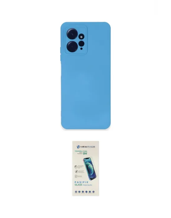 ieg™ Redmi Note 12 4G Kılıf Ahenk Serisi - Şeffaf Pasifik Cam Ekran Koruyucu